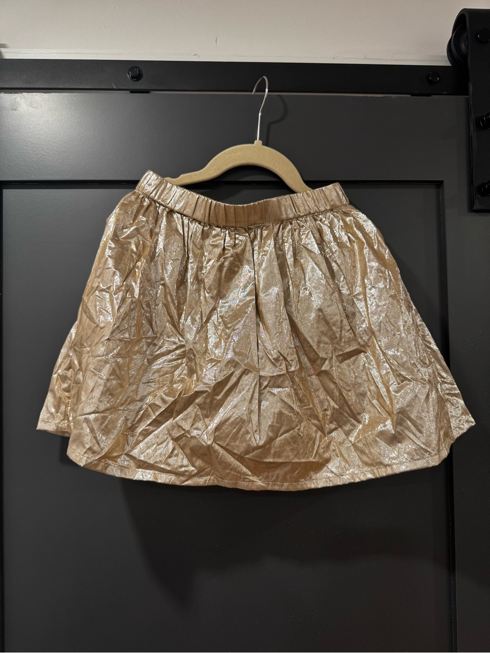 Boden Shimmery Champagne Elastic-Waist Girls' Skirt